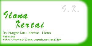 ilona kertai business card